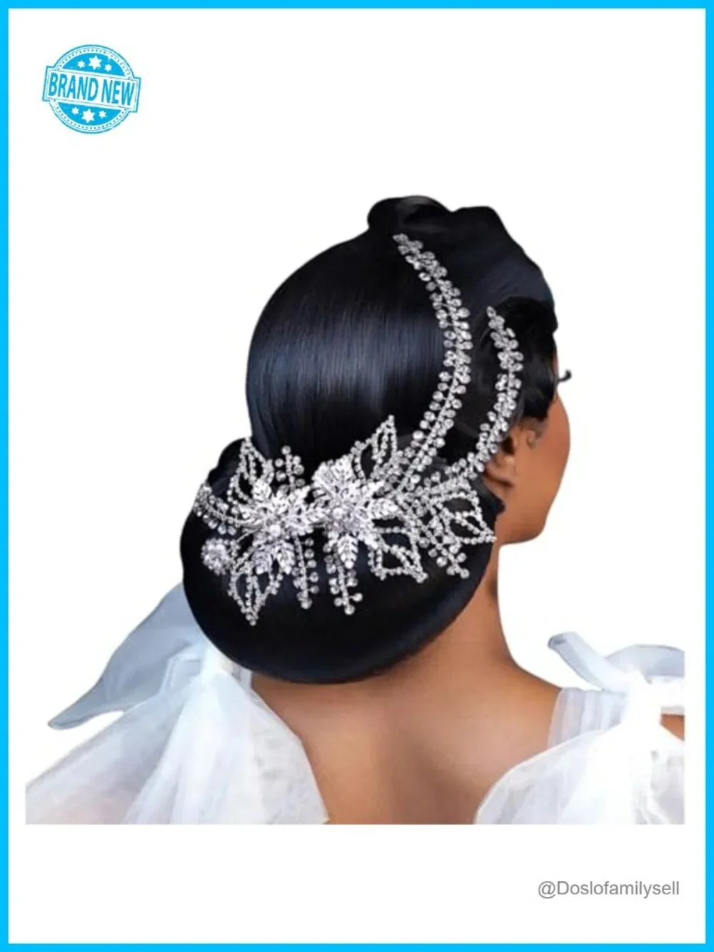 Crystal Bridal Hair Clips Rhinestone Wedding Headpiece Handmade Party Hair
